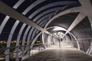Modern bridge in madrid