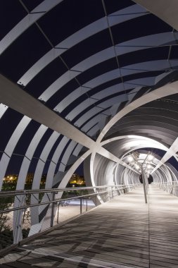 Modern bridge in madrid