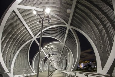 Modern bridge in madrid