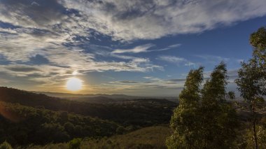 panoramik günbatımı şehir