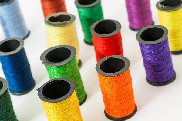 Colorful bobbin threads — Stock Photo, Image