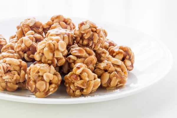Sweet peanut balls in a plate