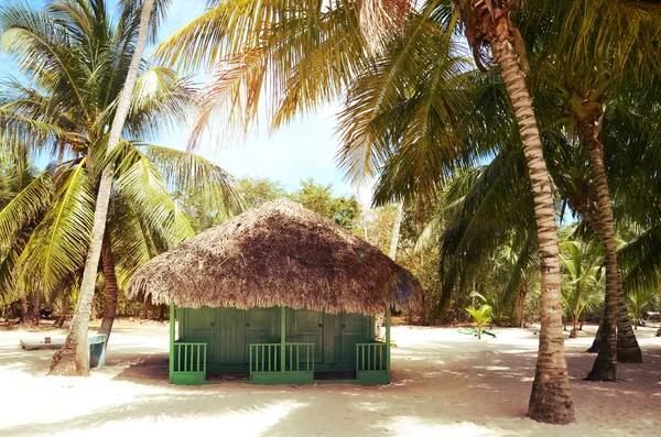 Бунгало на пляжі, острови Саона — стокове фото