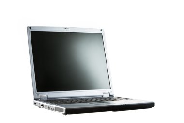 modern dizüstü bilgisayar beyazda izole edildi