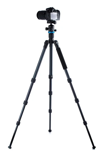 fotoğraf makinesi beyaz arka plan izole tripod üzerinde