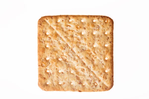Whole wheat flour cracker or buscuit isolated — Stock Photo, Image