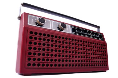 1980'lerde retro radyo stüdyosu izole