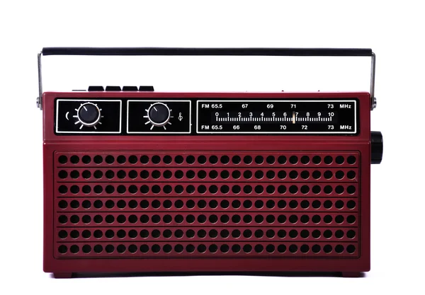 Ретро-радио 1980-х годов на белом фоне — стоковое фото