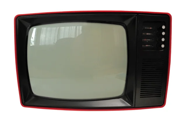 Antiguo retro tv aislado en blanco —  Fotos de Stock