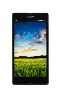 Varna, Bulgaristan - 03 Mart 2013: cep telefonu modeli Sony Xperia Z