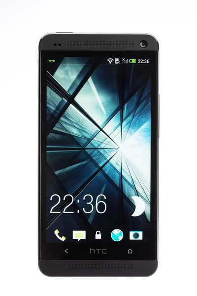 Smartphone htc one, isoliert auf weiß — Stockfoto