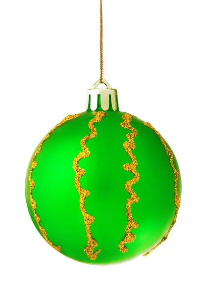 Fancy christmas ball with decoration isolated on white — Stock Photo, Image