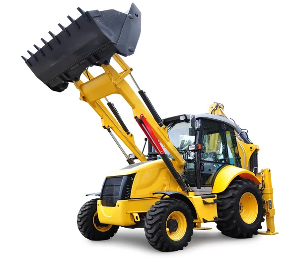 Yeni buldozer, beyaz kırpma yolu ile izole