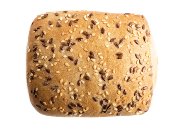 Brown Wholemeal bröd isolerad på vit — Stockfoto