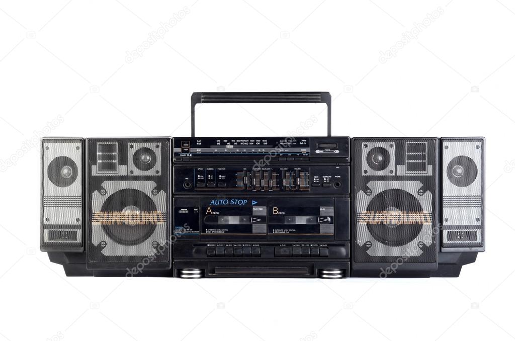 Hip hop surround sound radio isolated on white