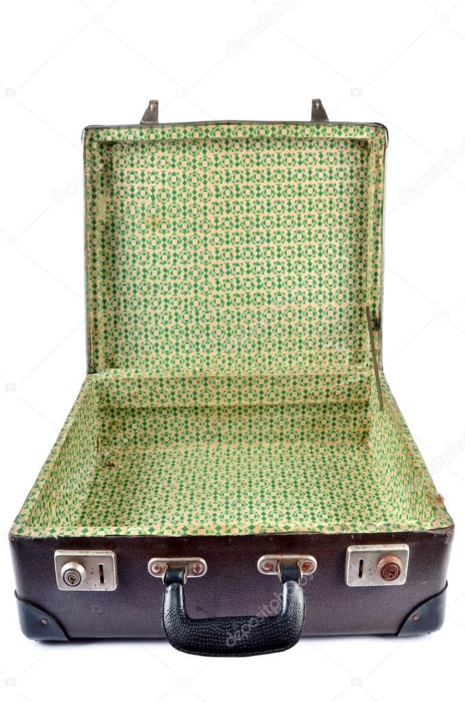 Vintage Suitcase isolated on white