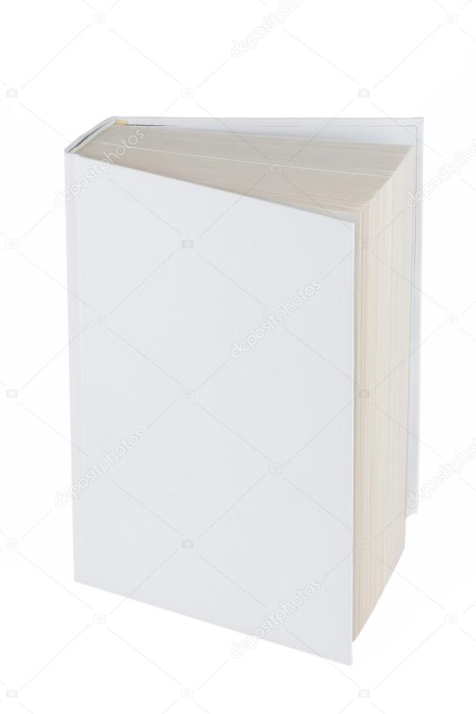 Blank book hardcover isolated on white background