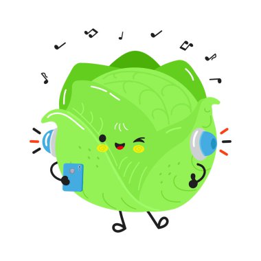 Güzel bir çizgi film karakteri. Kulaklık ve akıllı telefonlu müzikten hoşlanıyor. Göz kırpan yüzüyle eğleniyor.