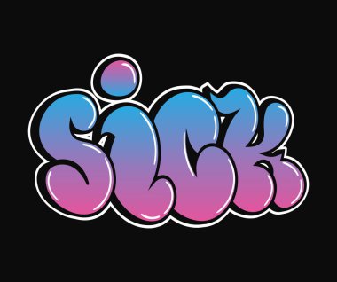 Pembe ve mavi renkli baloncuk harfleri 