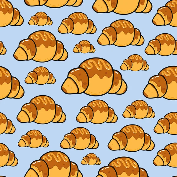 Tatlı karamelli kruvasanlar eğlenceli ve lezzetsiz bir kalıp oluşturuyor. Kahvaltı tasarımları, fırın markalaşması ya da atıştırmalık ambalajlama için ideal.