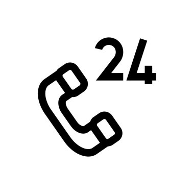 Bütün gün, telefon satırı simgesi.