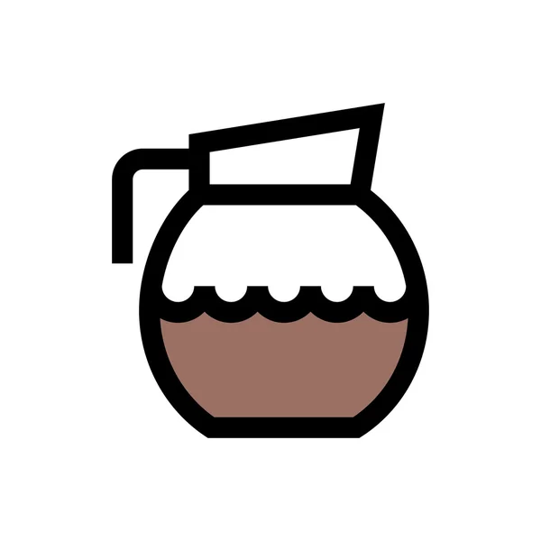 Pictograma liniei de cafea . — Vector de stoc