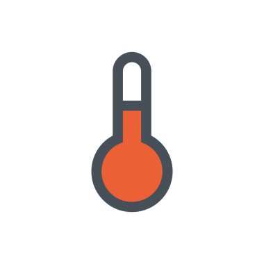 Sıcaklık, hava durumu çizgisi simgesi. 