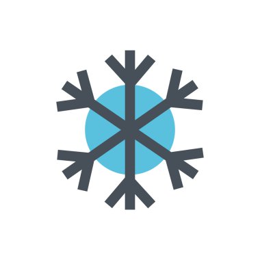 Kar tanesi, hava durumu çizgisi simgesi. 