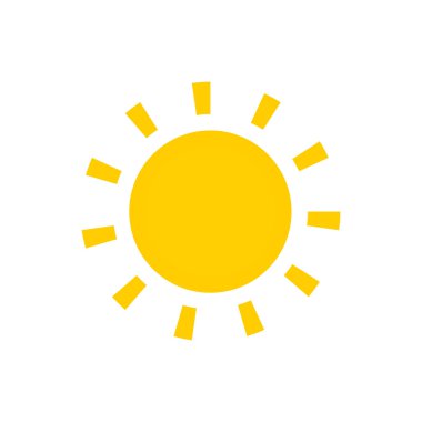 Sunny, güneş, hava satırı simgesi.