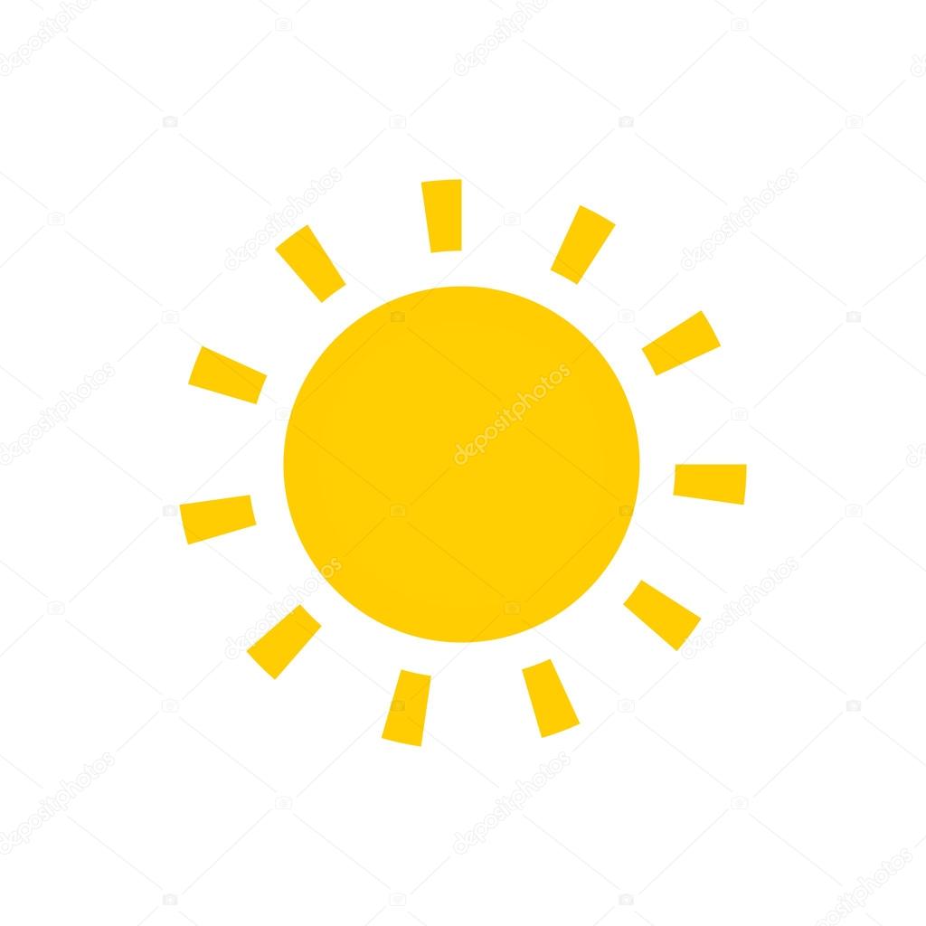 Sunny, sun, weather line icon.