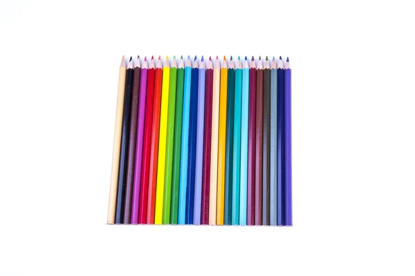 Lápices de color aislados sobre fondo blanco —  Fotos de Stock