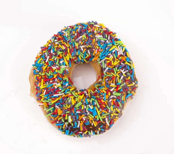 Donut with sprinkles isolated on white background — Stock Photo, Image