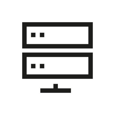 Database, network, cloud server  line icon