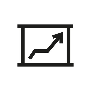 Chart, presentation, success, growth line icon