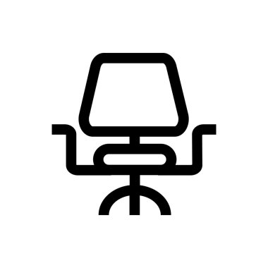 Ofis Sandalyesi çizgisi simgesi.