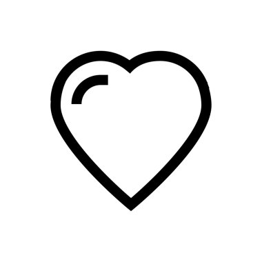 Heart, favorite line icon.