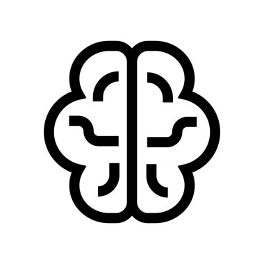 Thinking, brain line icon