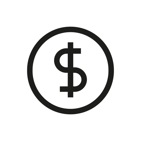 Dollar, coin, money line icon. — Stock Vector