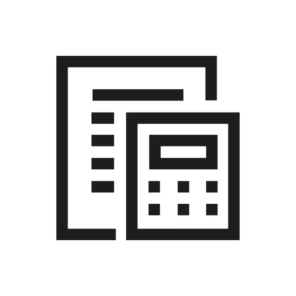 Accounting, invoice  line icon — ストックベクタ