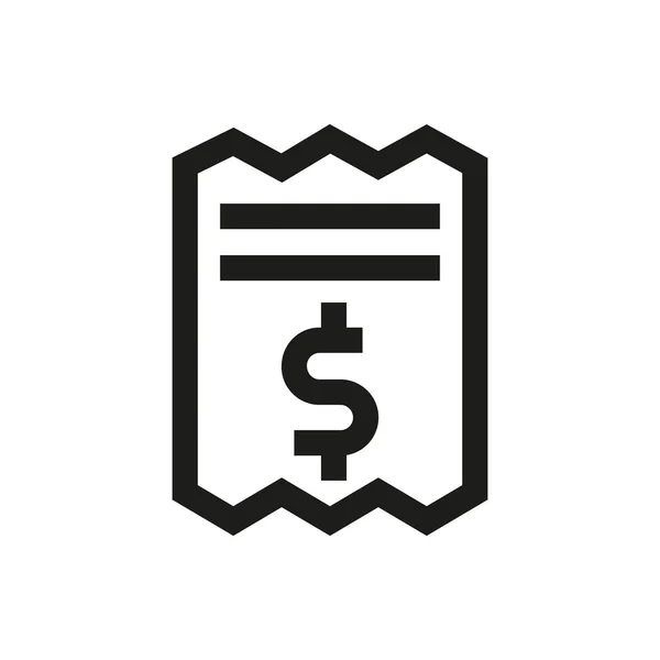 Invoice, bill line icon — Stock Vector