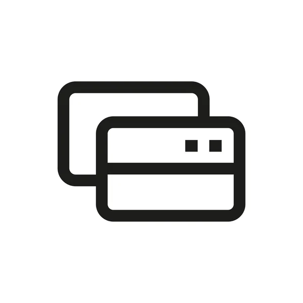 Кредитна картка, піктограма платіжної лінії — стоковий вектор
