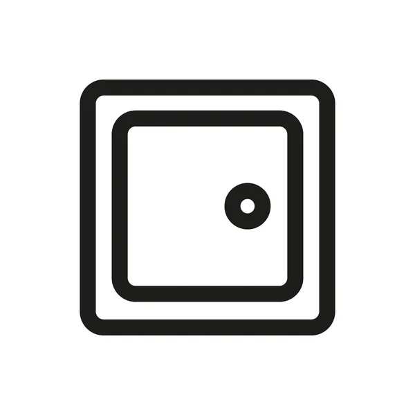 Safe box, deposit protection line icon. — Stock vektor