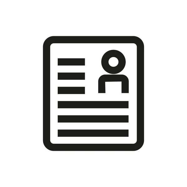 Resume, profile, employee line icon — ストックベクタ