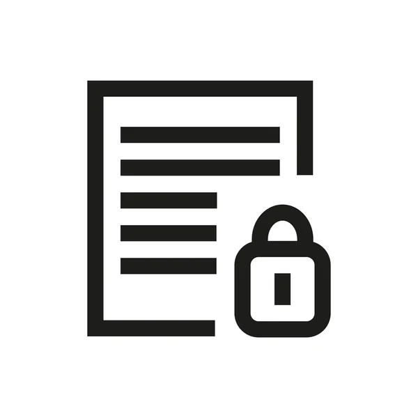 Documant, sécurité, icône de ligne de cryptage . — Image vectorielle