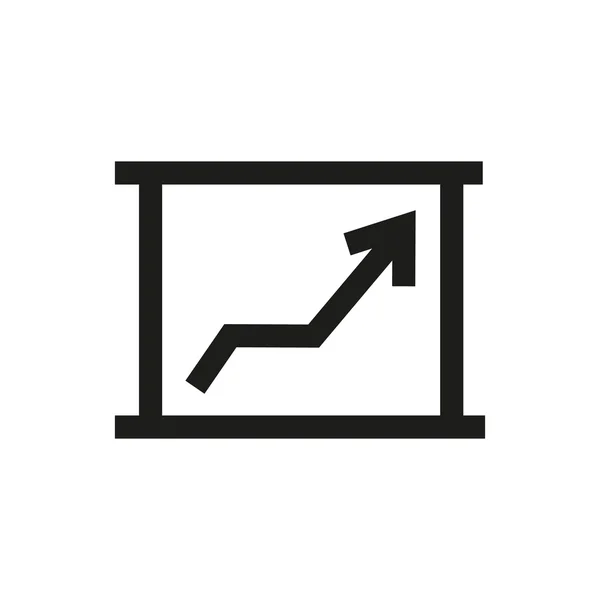 Chart, presentation, success, growth line icon — 스톡 벡터