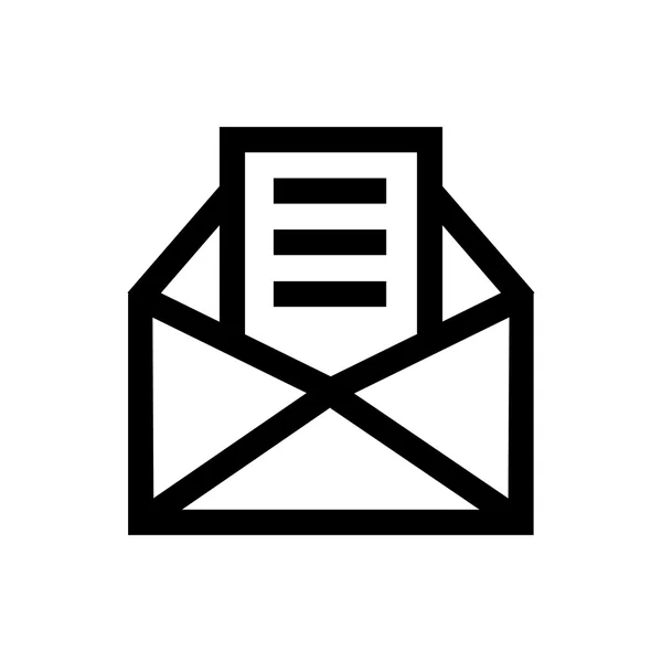 Courrier, enveloppe, icône de ligne de lettre — Image vectorielle