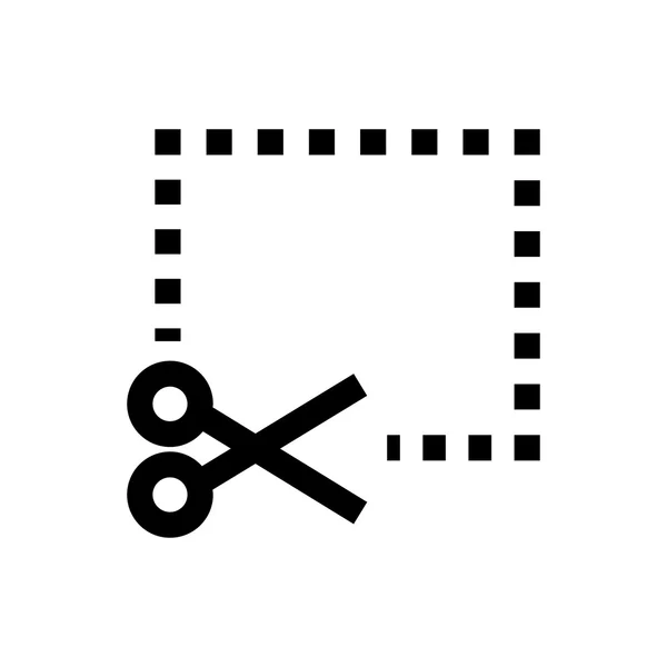 Cupón, tijera icono de línea — Vector de stock