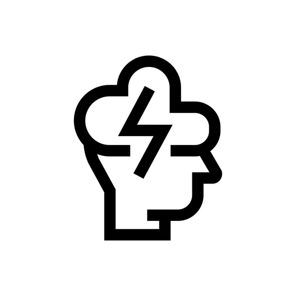 Brainstorming-Zeilensymbol — Stockvektor