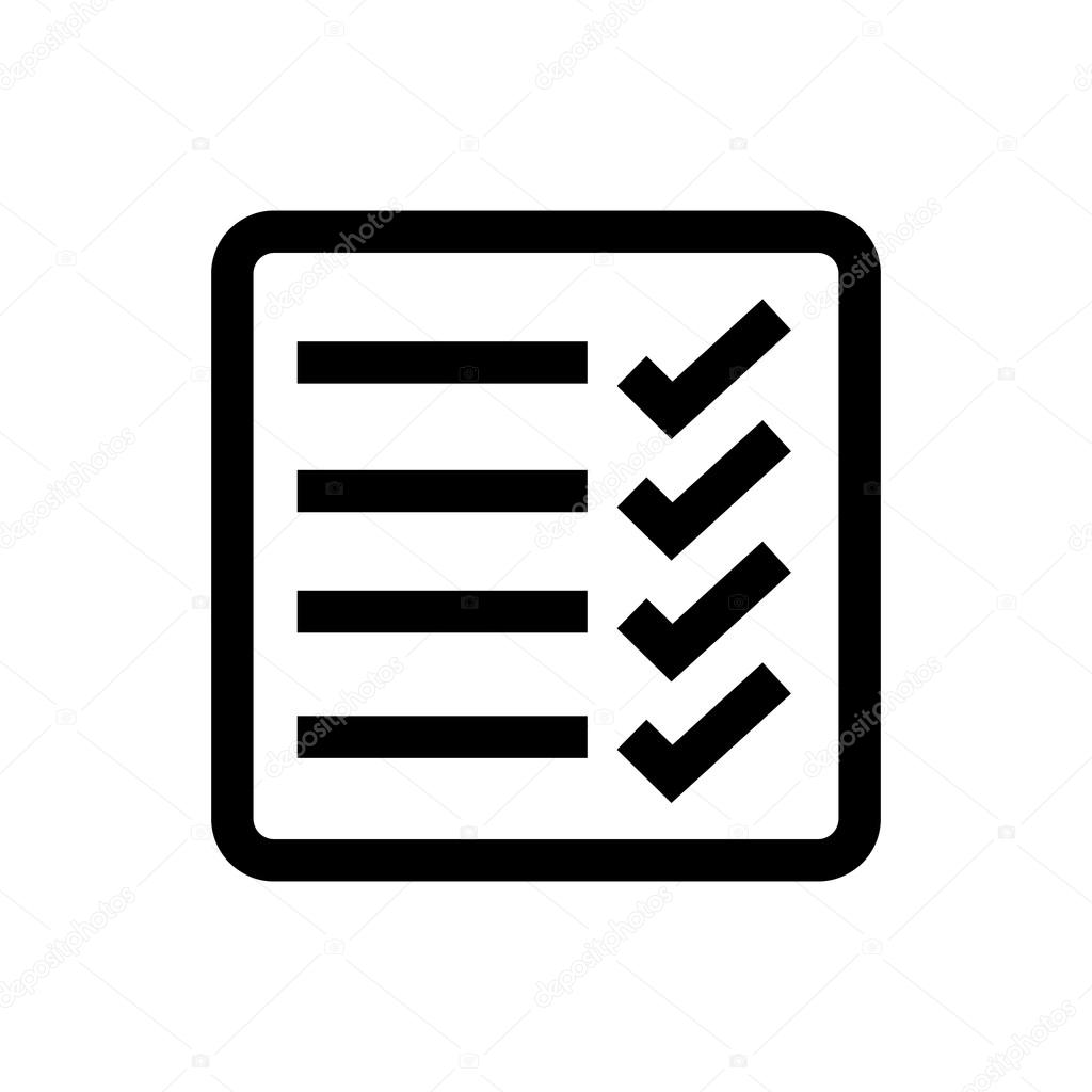 To do list, survey line icon. Pixel perfect fully editable vector icon suitable for websites, info graphics and print media.
