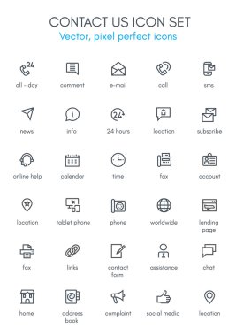 Konu satırı Icon set iletişim.